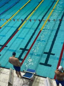 Spencer Swimmer Preparing for a Race