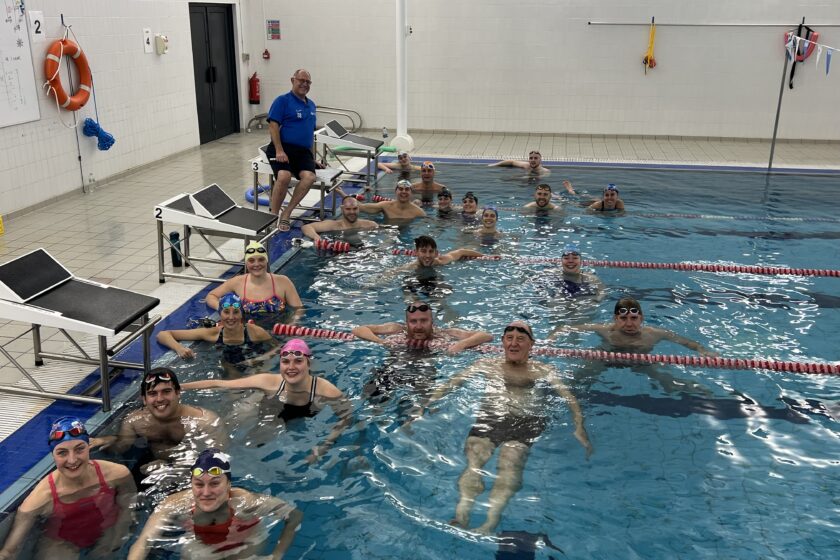 Spencer Swim Team Swimmers in the pool
