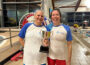 Masters swimmers with trophy