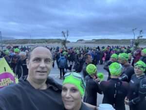swimmers at open water event